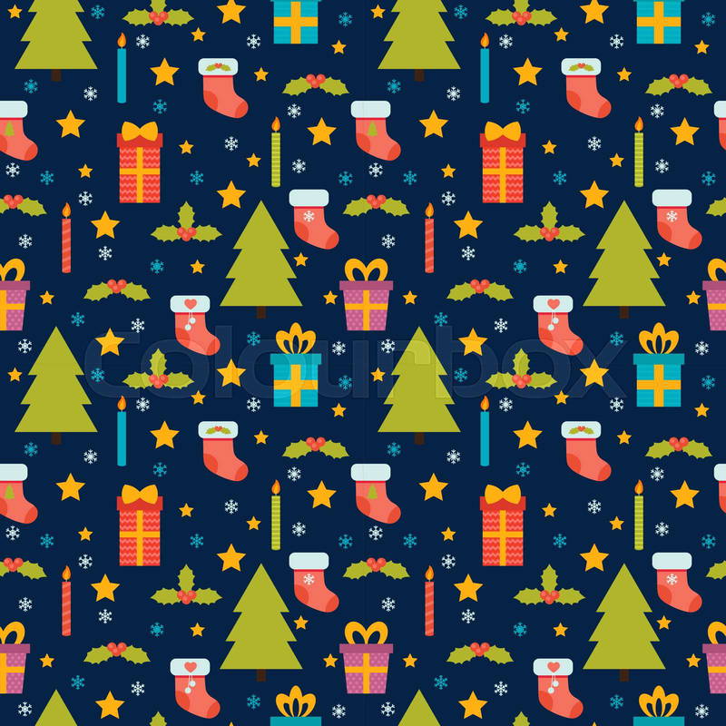 cute christmas pattern background 0070