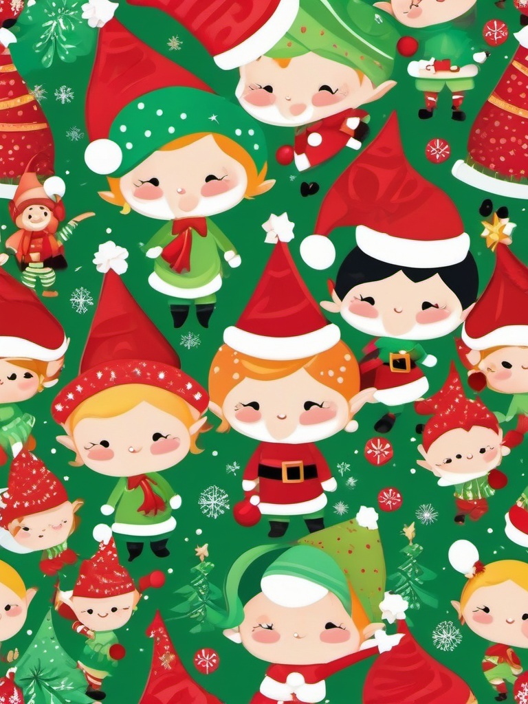 cute christmas pattern background 0074