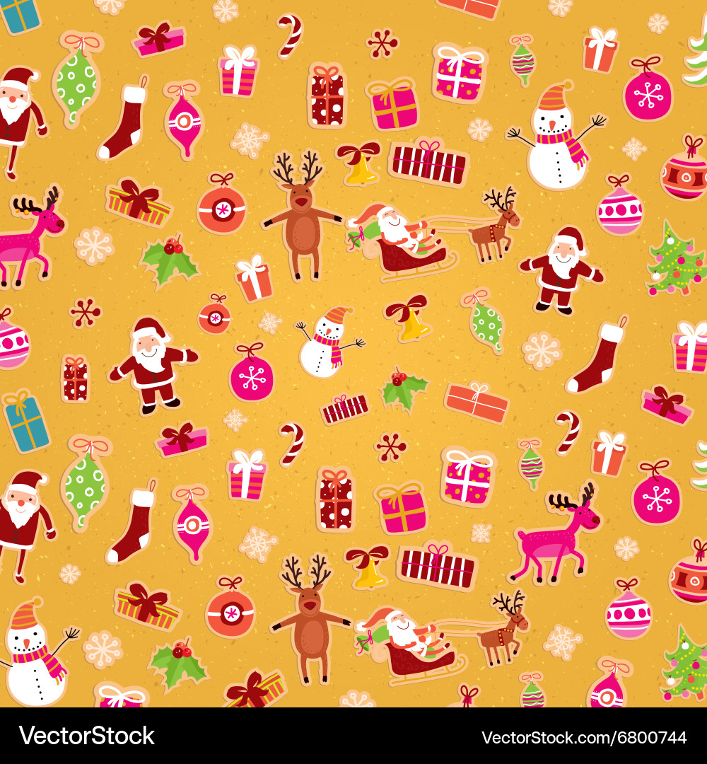 cute christmas pattern background 0080