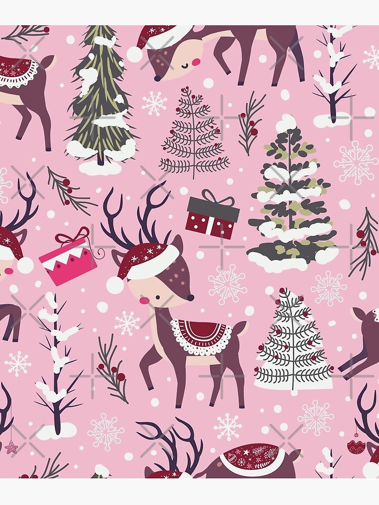 cute christmas pattern background 0087