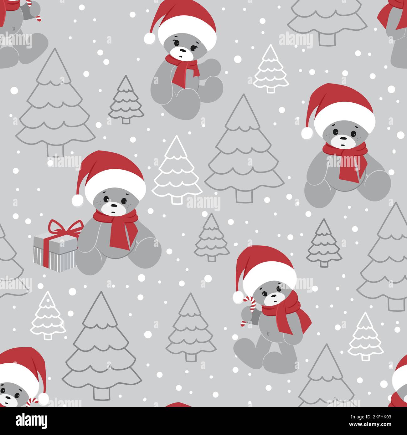 cute christmas pattern background 0089