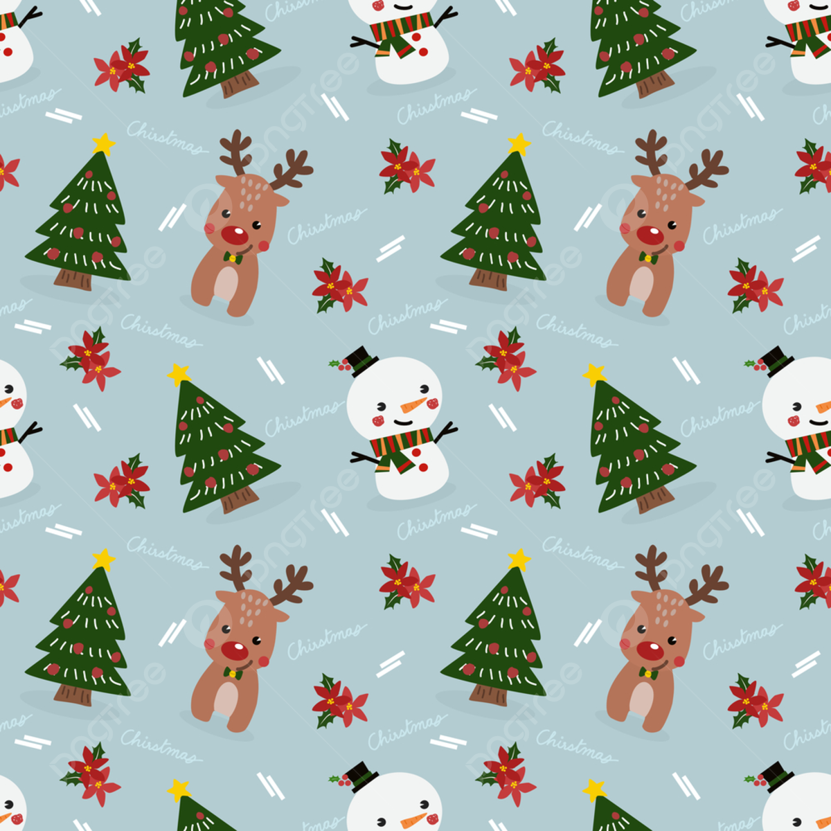 cute christmas pattern background 0091