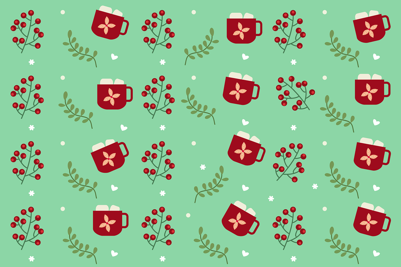 cute christmas pattern background 0092