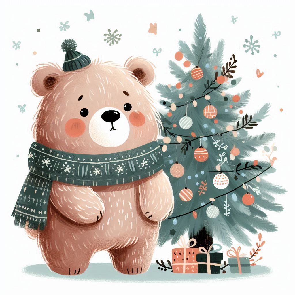 cute Christmas tree background 0025