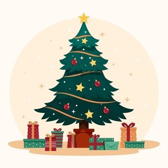 cute Christmas tree background 0028