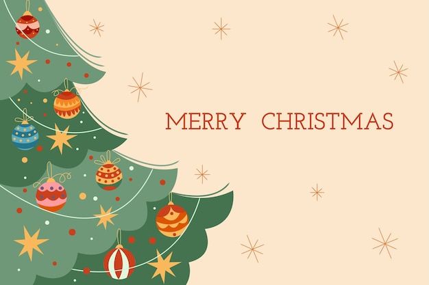 cute Christmas tree background 0030