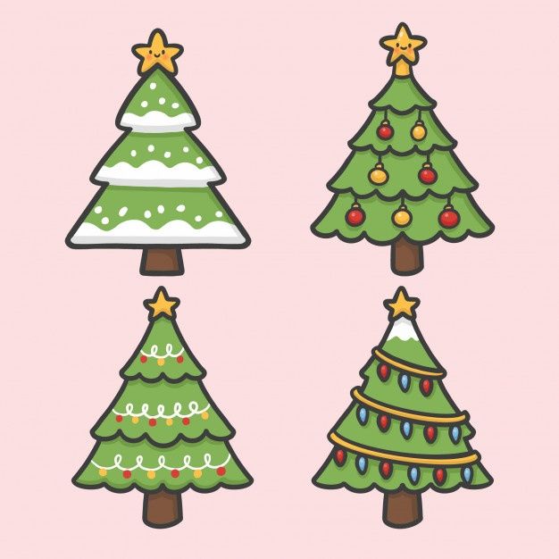 cute Christmas tree background 0056