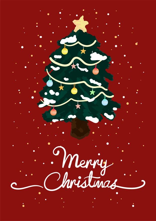 cute Christmas tree background 0087