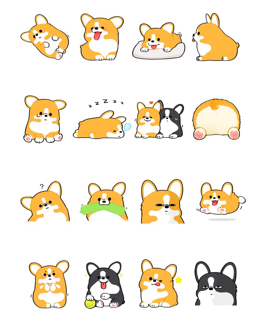 cute Corgi backgrounds 0018