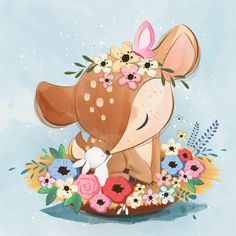 cute deer background 0086