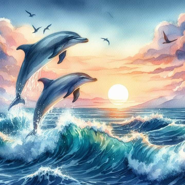 cute dolphin backgrounds 0035