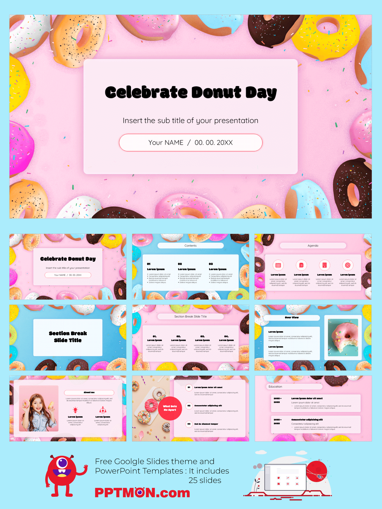 cute donut backgrounds 0050