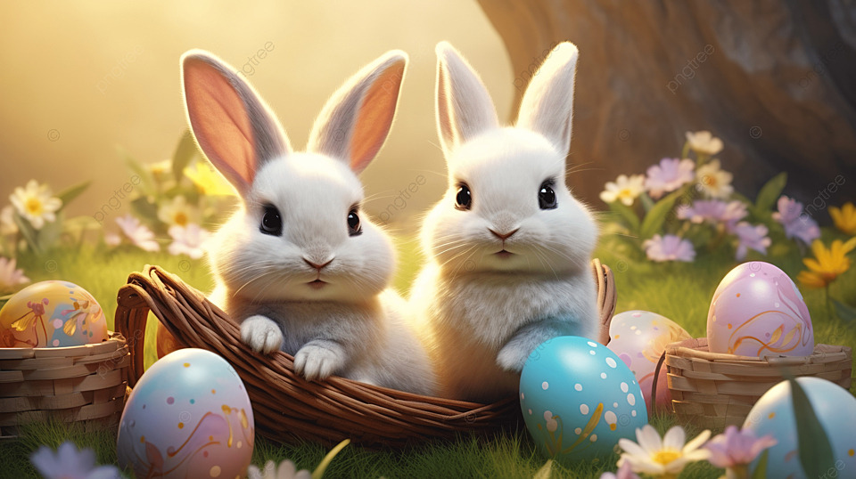 cute Easter Bunny backgrounds 0020