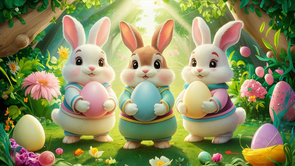 cute Easter Bunny backgrounds 0028