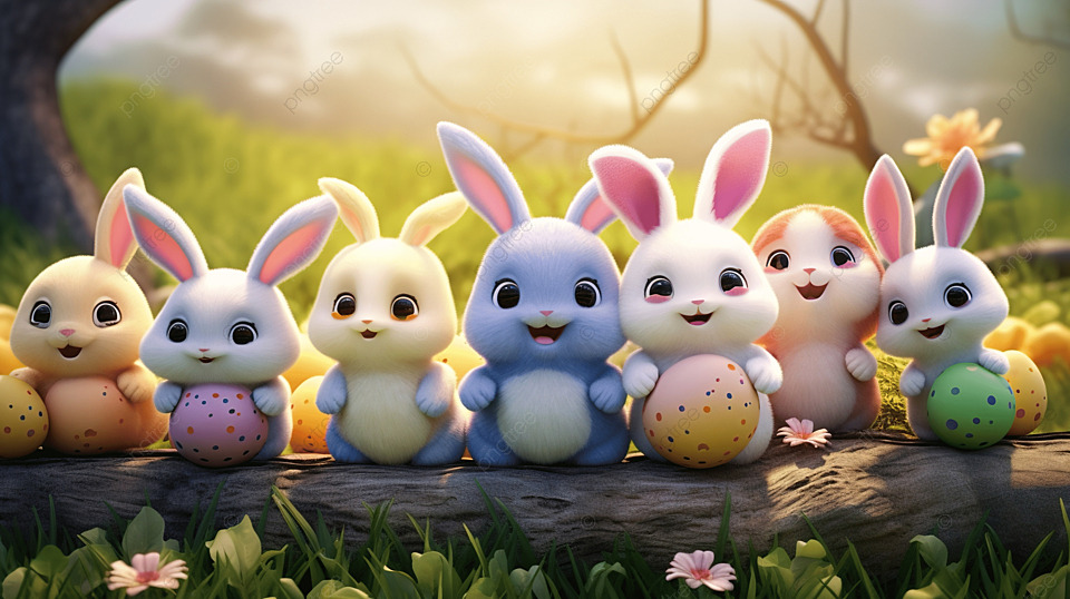 cute Easter Bunny backgrounds 0034