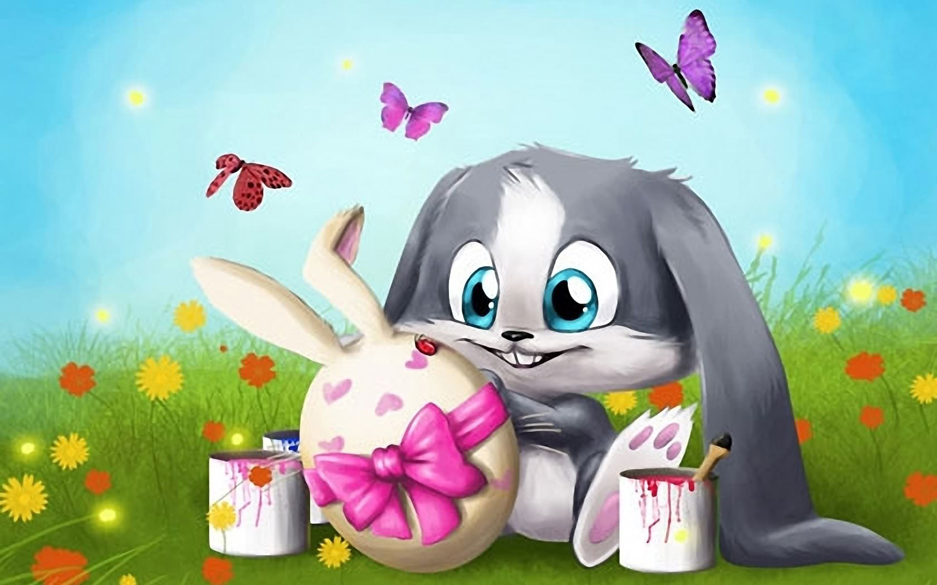 cute Easter Bunny backgrounds 0035