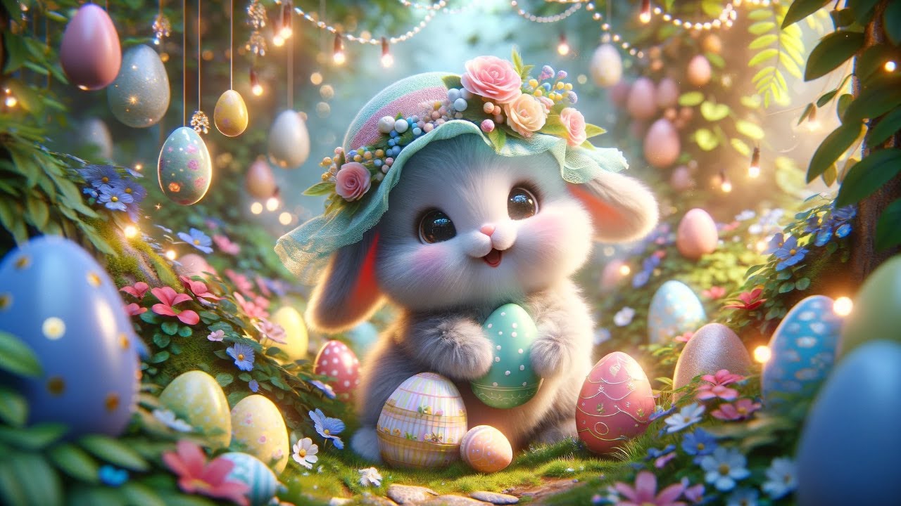 cute Easter Bunny backgrounds 0066