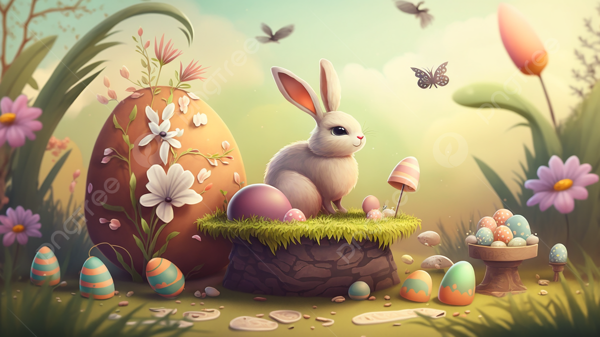 cute Easter Bunny backgrounds 0068