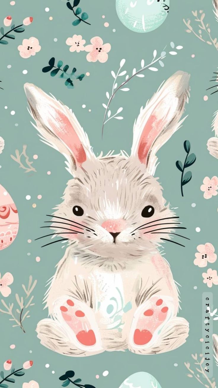 cute Easter Bunny backgrounds 0091