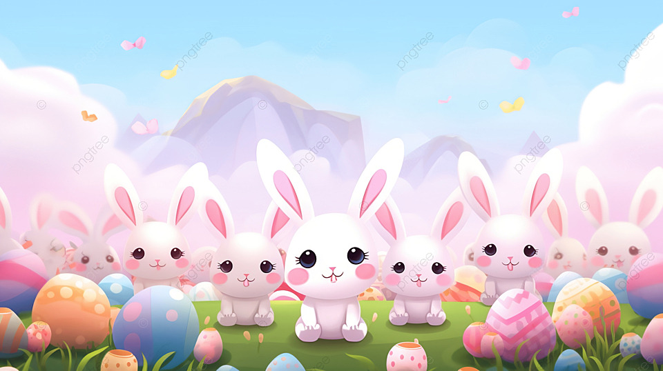 cute Easter Bunny backgrounds 0099