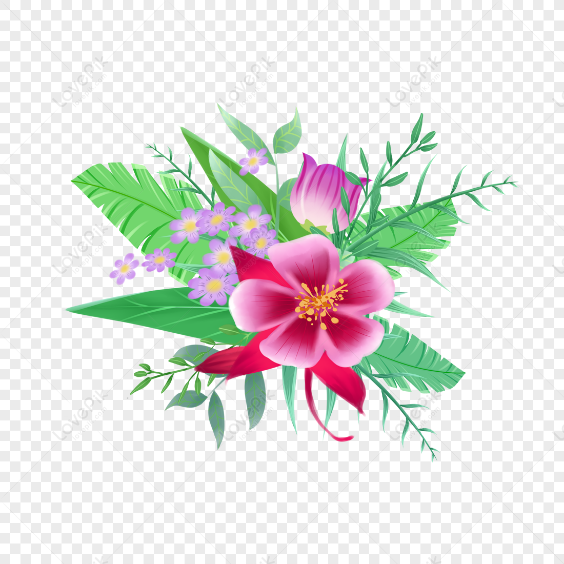 cute flowers transparent background 0013