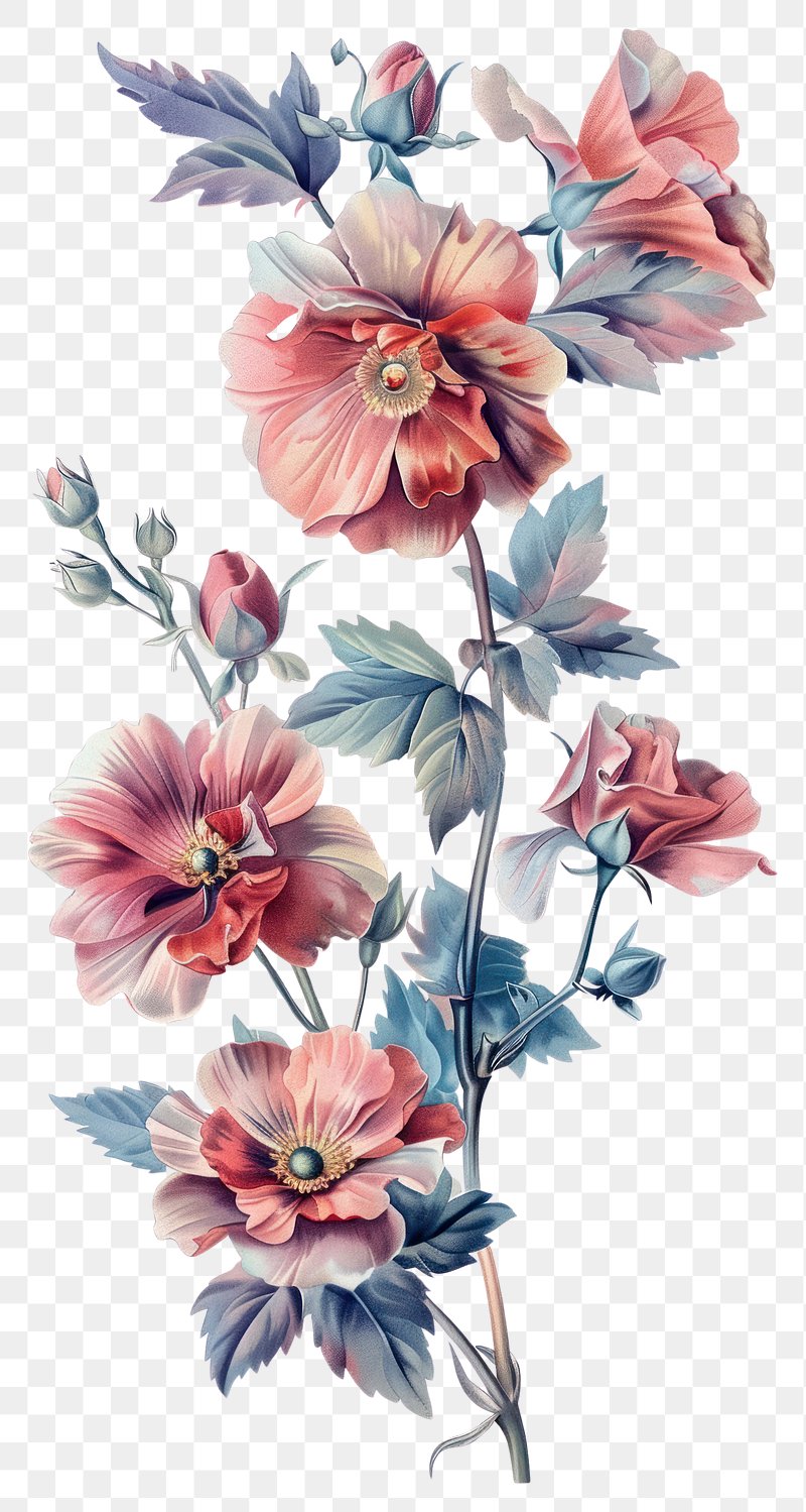 cute flowers transparent background 0066