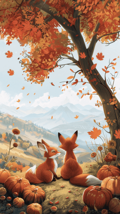 cute fox backgrounds 0025