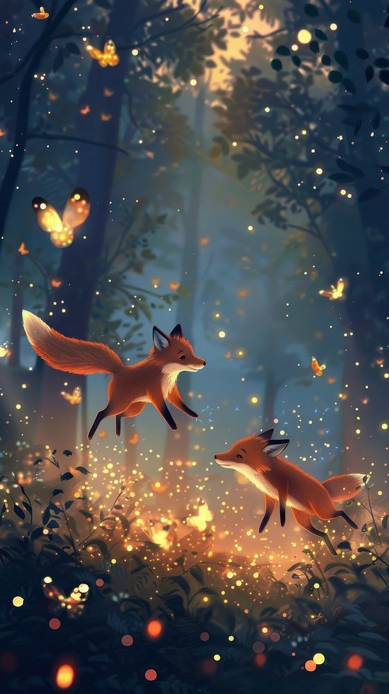 cute fox backgrounds 0098