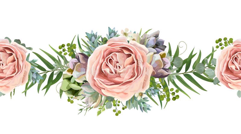 cute frame design pink flowers clear background 0021