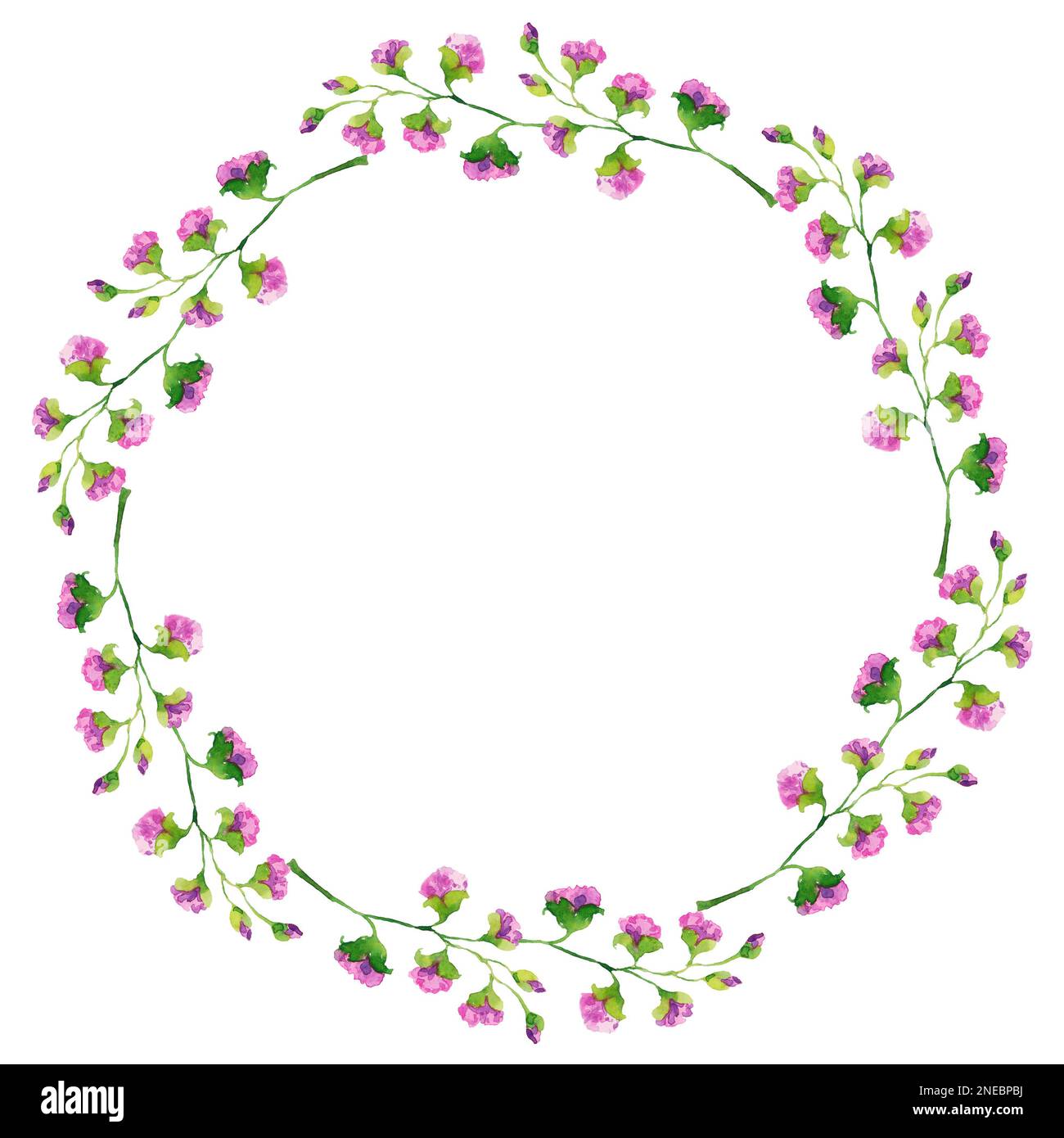 cute frame design pink flowers clear background 0071