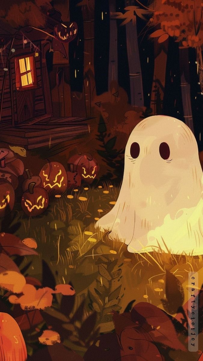 cute ghost backgrounds 0016