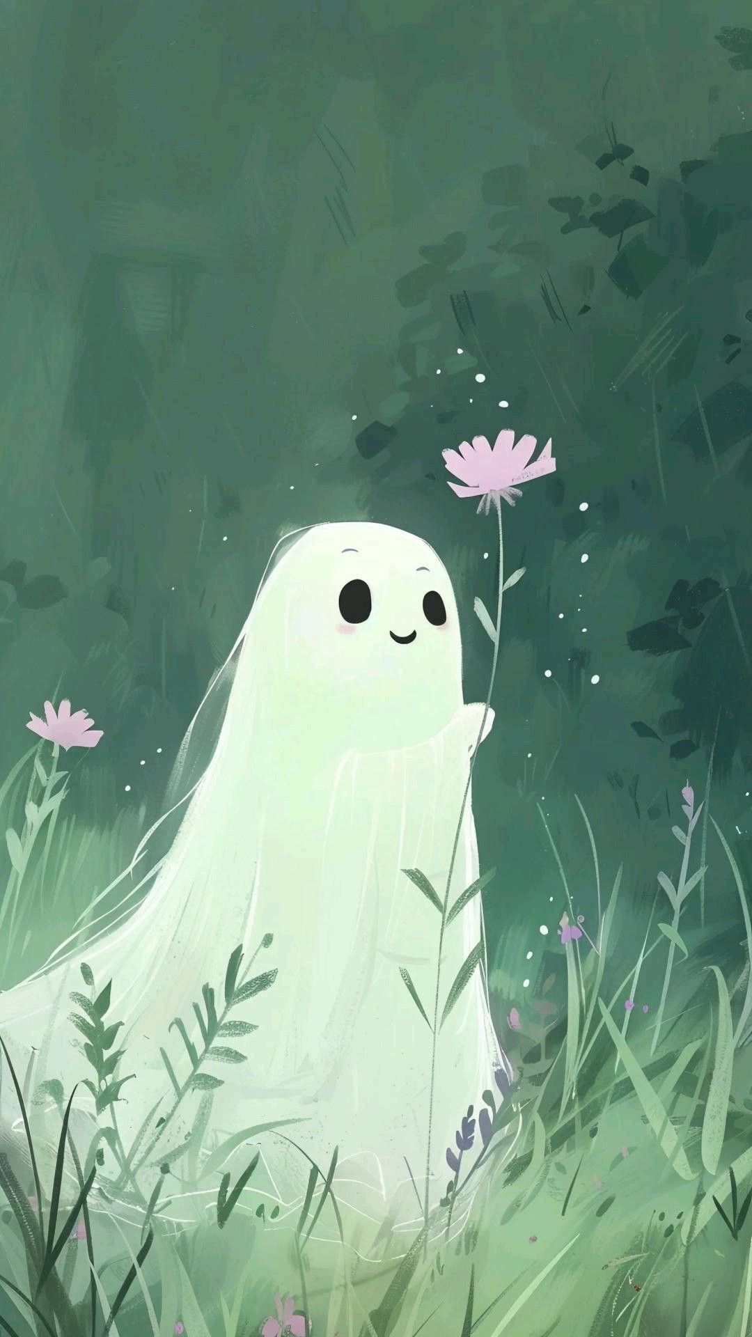 cute ghost backgrounds 0070