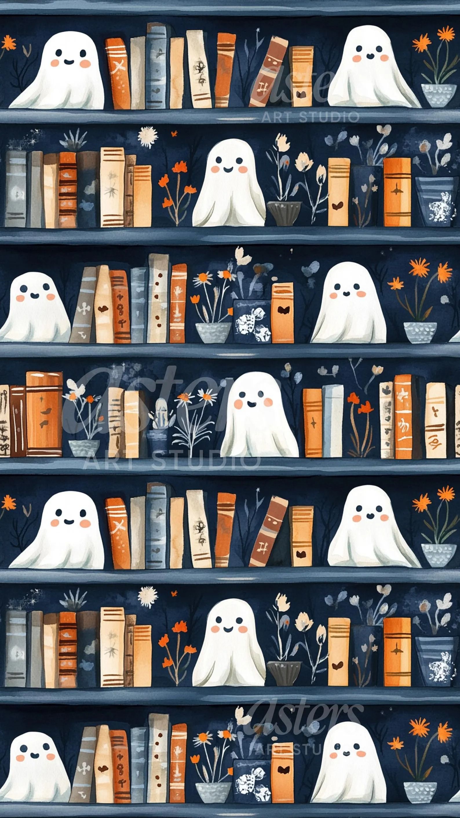 cute ghost backgrounds 0073