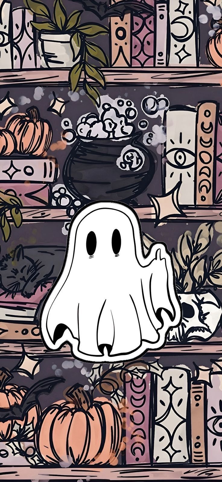 cute ghost backgrounds 0078