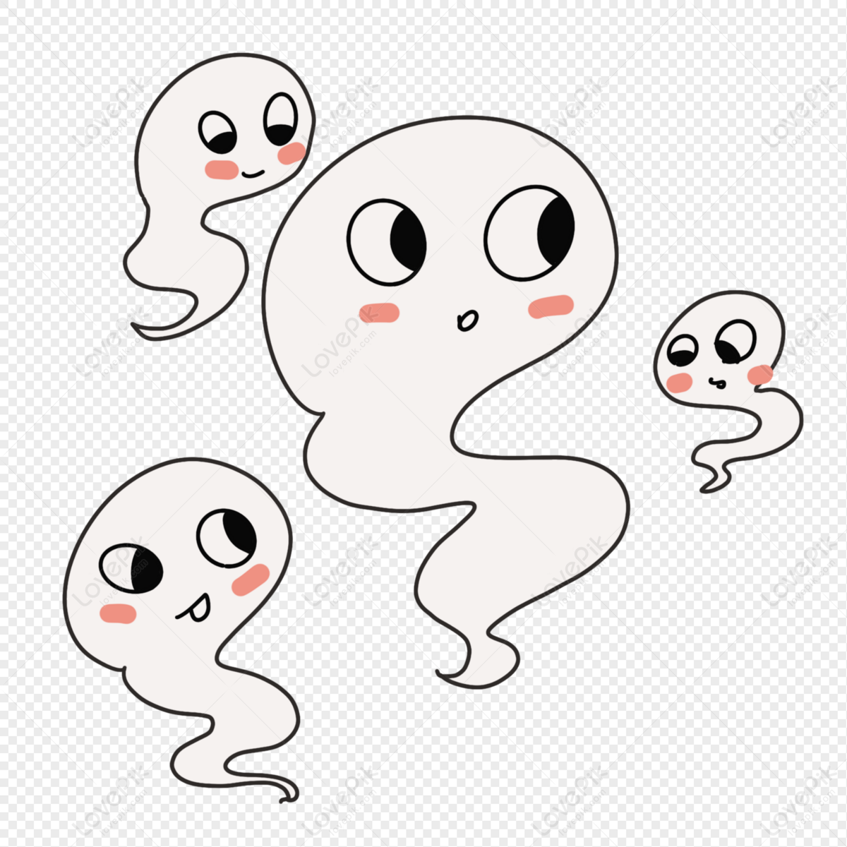 cute ghost transparent background 0014