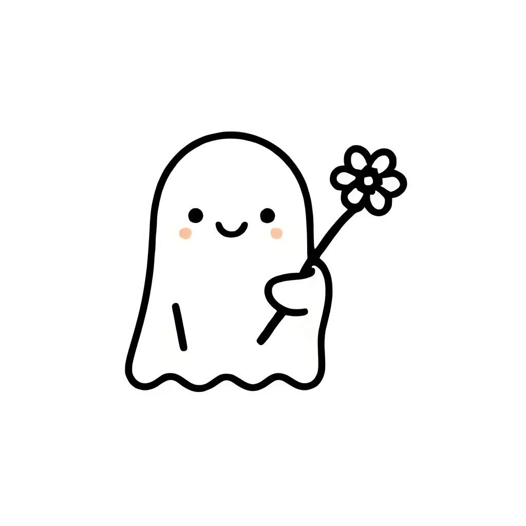 cute ghost transparent background 0067