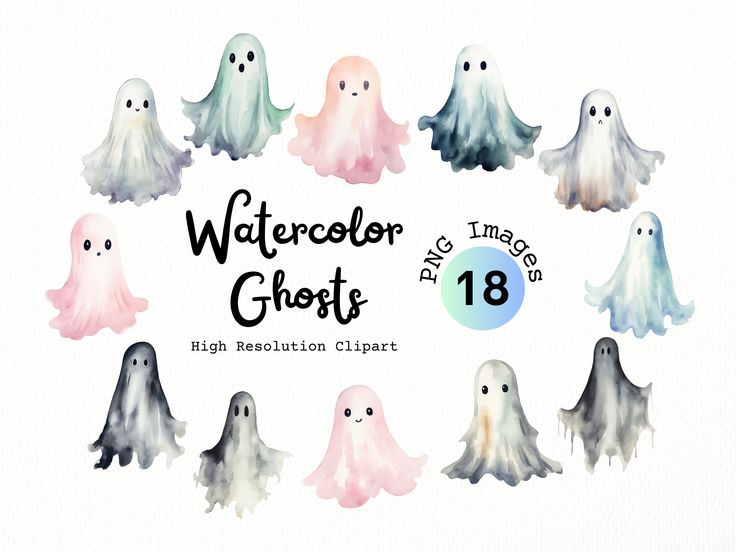 cute ghost transparent background 0089