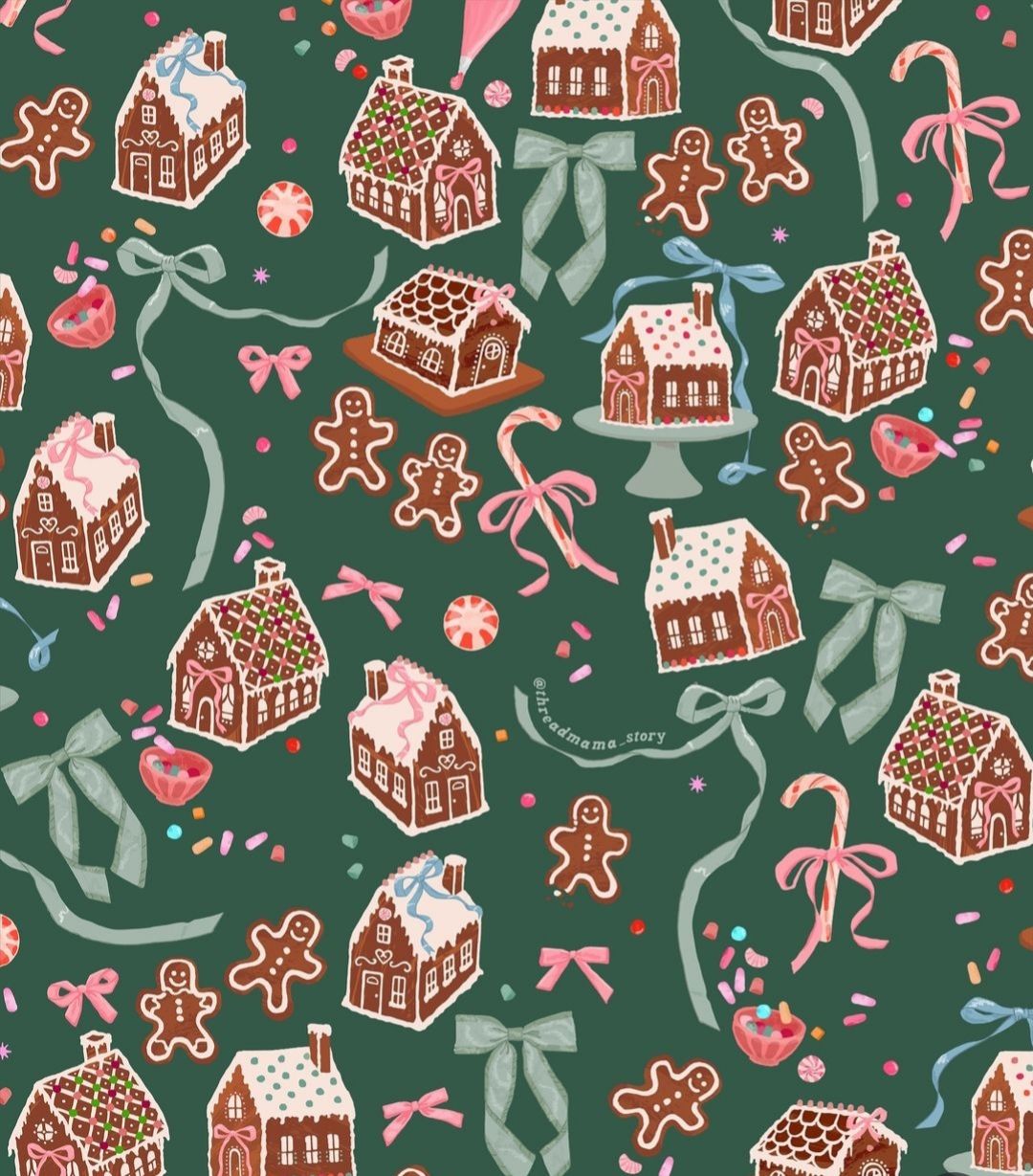 cute gingerbread background 0010