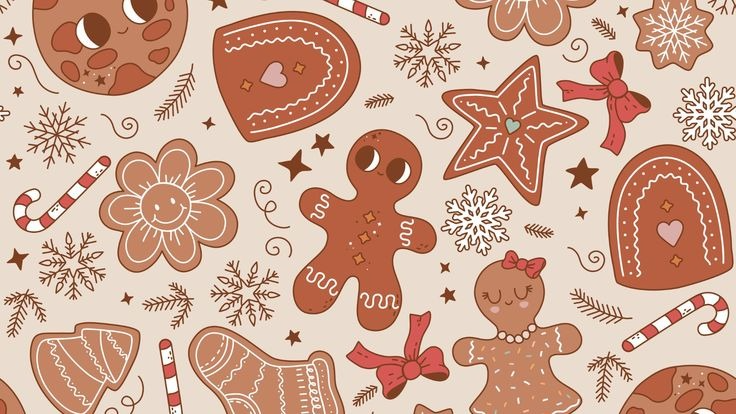 cute gingerbread background 0011