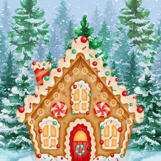 cute gingerbread background 0014