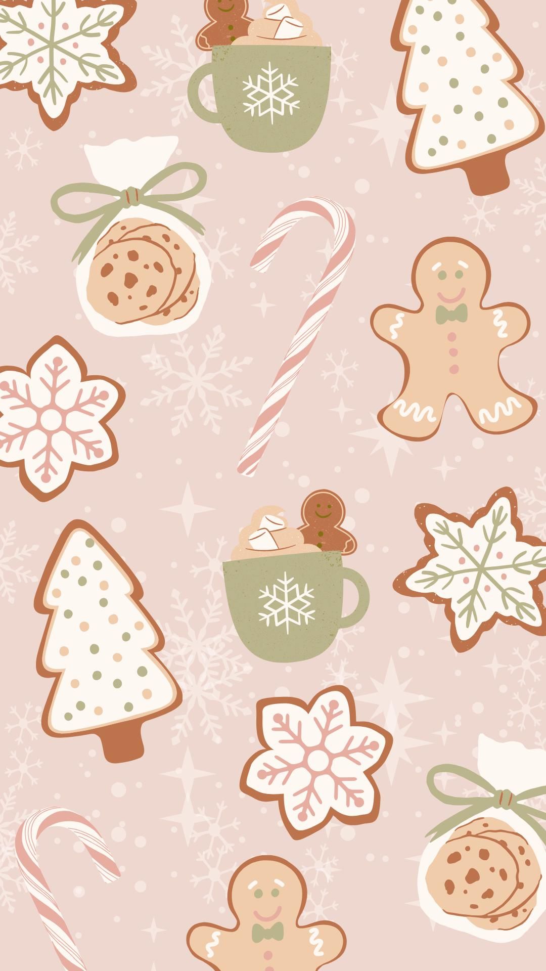 cute gingerbread background 0018