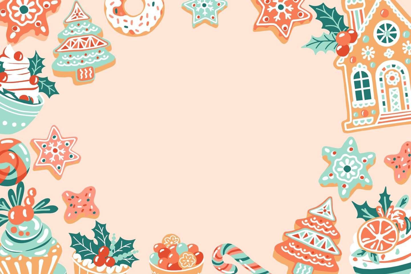 cute gingerbread background 0019