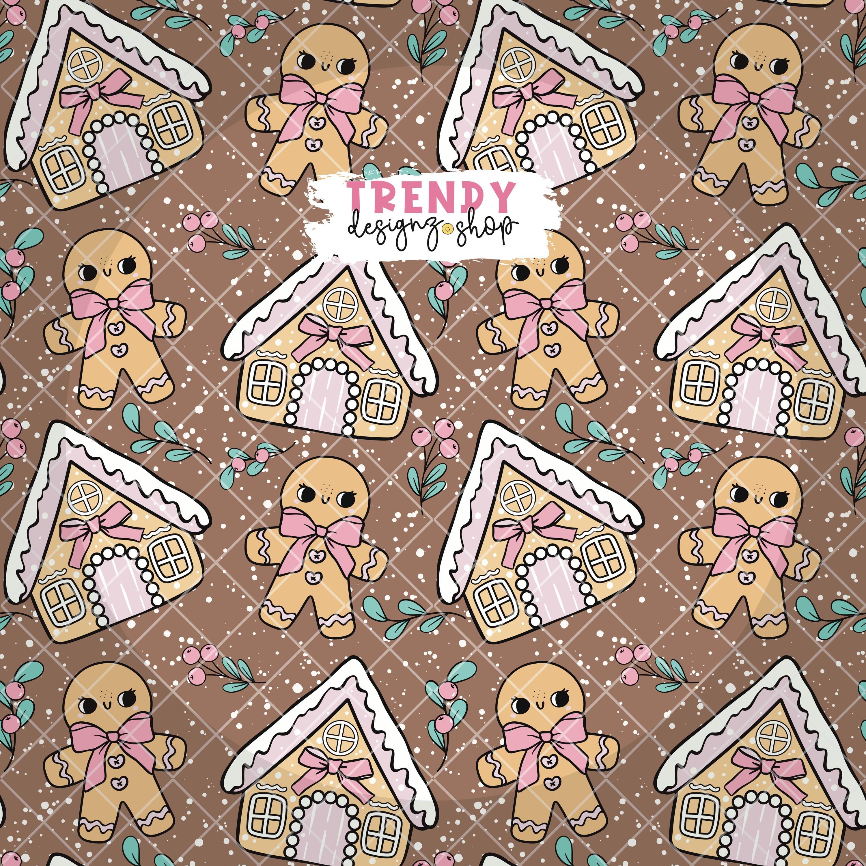 cute gingerbread background 0023