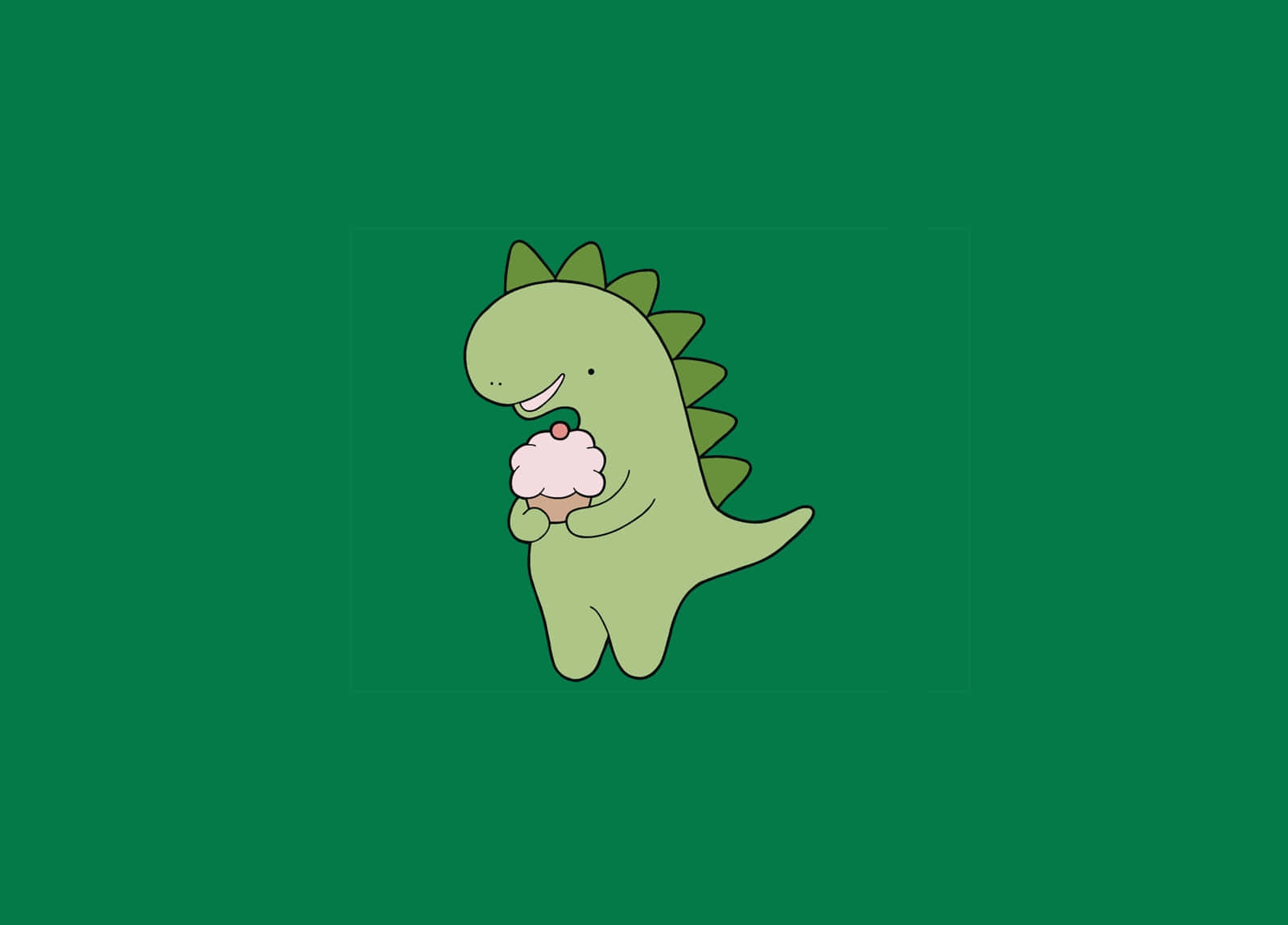 cute green dinosaur background 0011