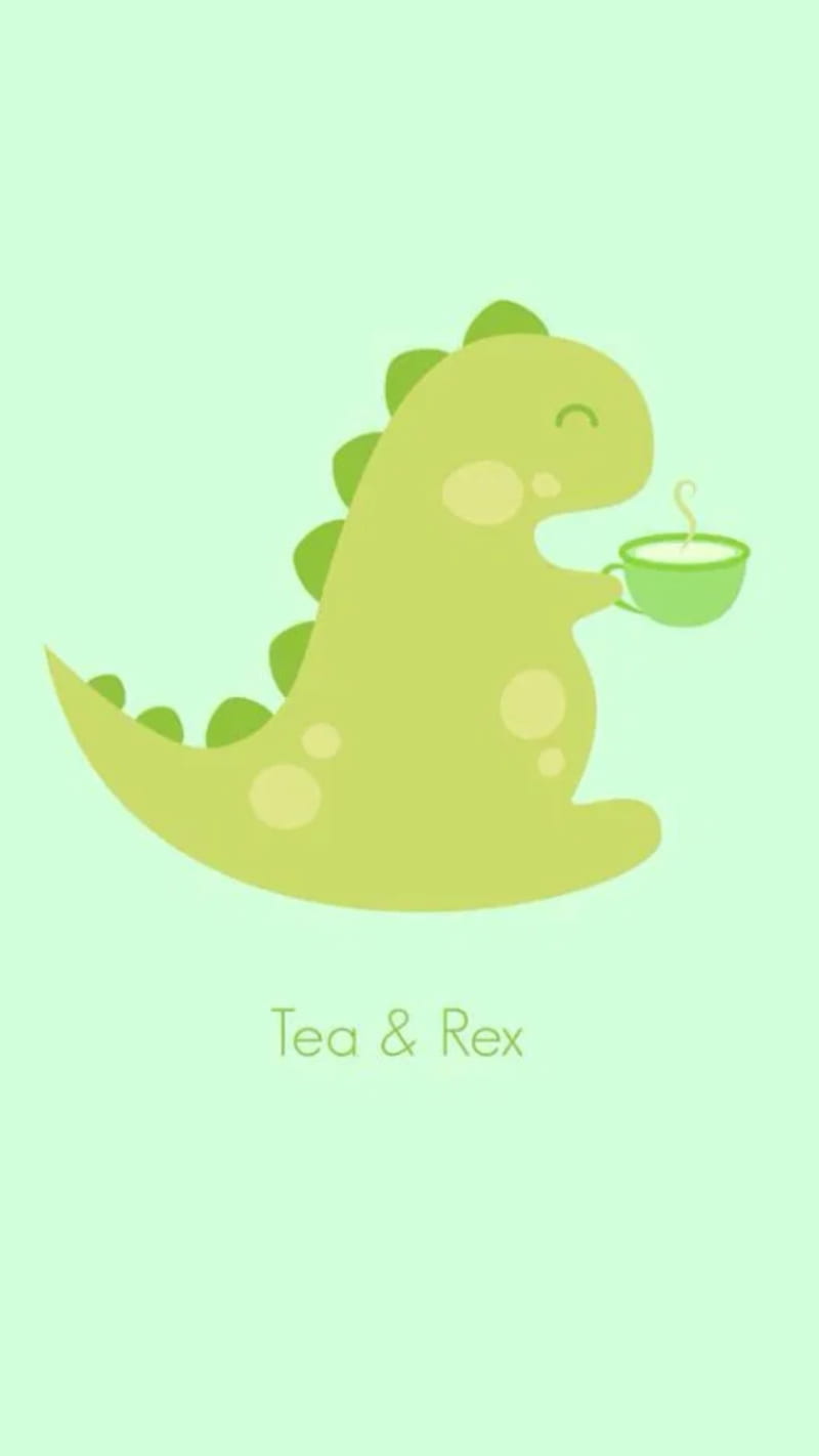 cute green dinosaur background 0012