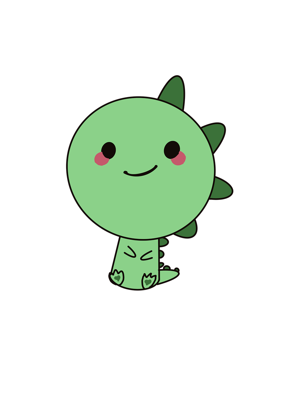 cute green dinosaur background 0019