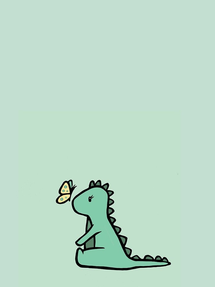 cute green dinosaur background 0021