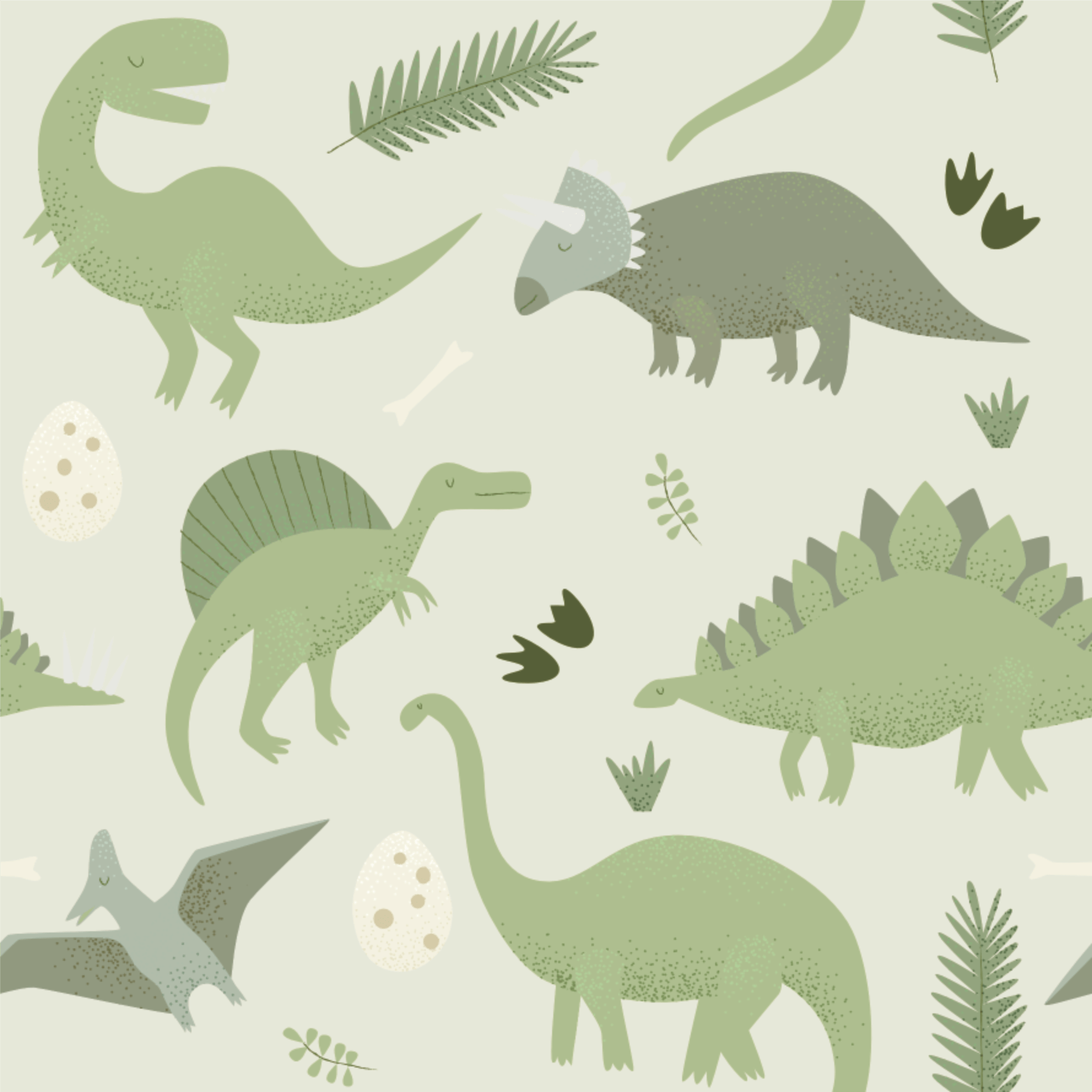 cute green dinosaur background 0023