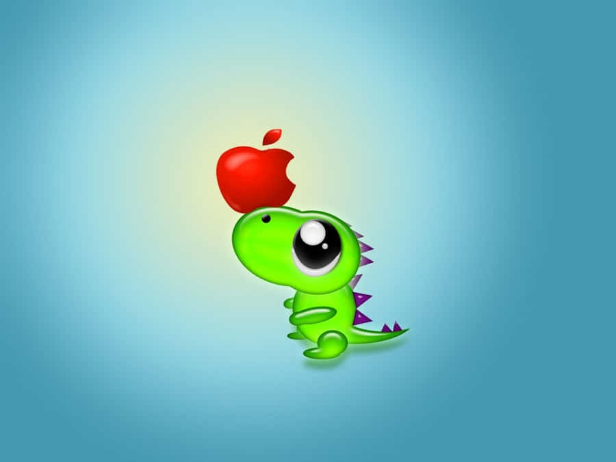 cute green dinosaur background 0024