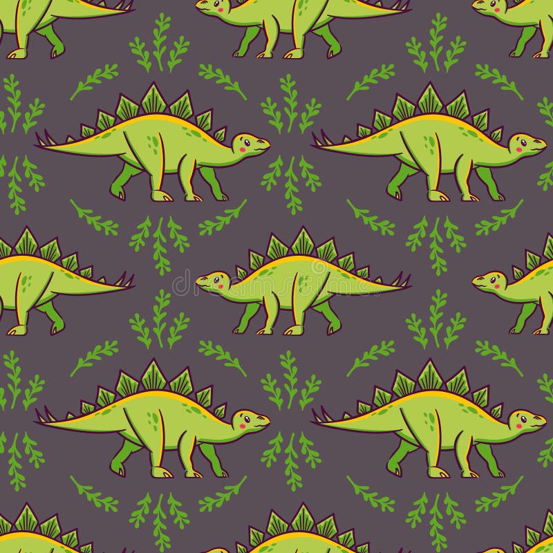 cute green dinosaur background 0025